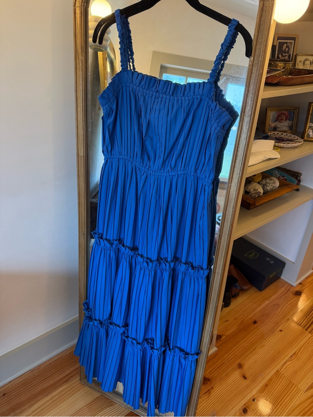 Pinch Royal Blue Tiered Pleated Maxi Dress